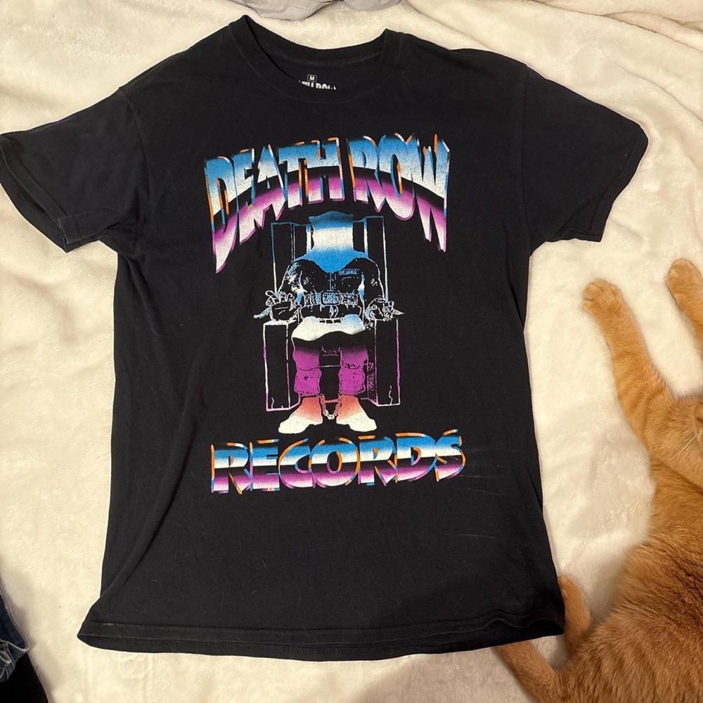 OPI Black Graphic Tee with Purple and Blue Accents